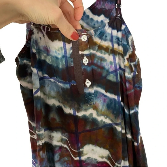Rails Maxi Dress Womens Small Geode Tie Dye Alison Dress Sundress Handmade Brown - Picture 15 of 16